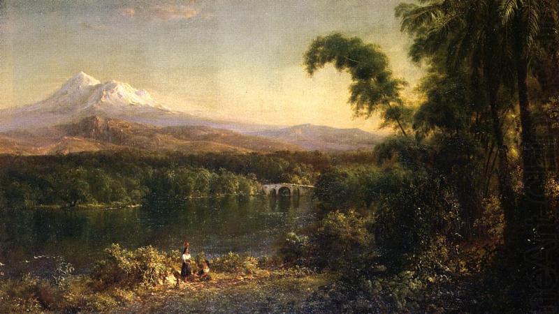 Frederic Edwin Church Figures in an Ecuadorian Landscape china oil painting image